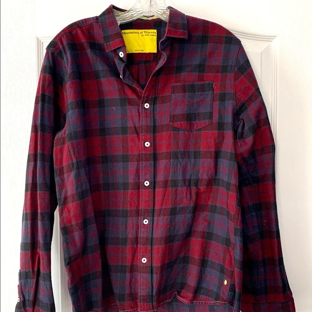 Descendant of Thieves Flannel Button Up Shirt
